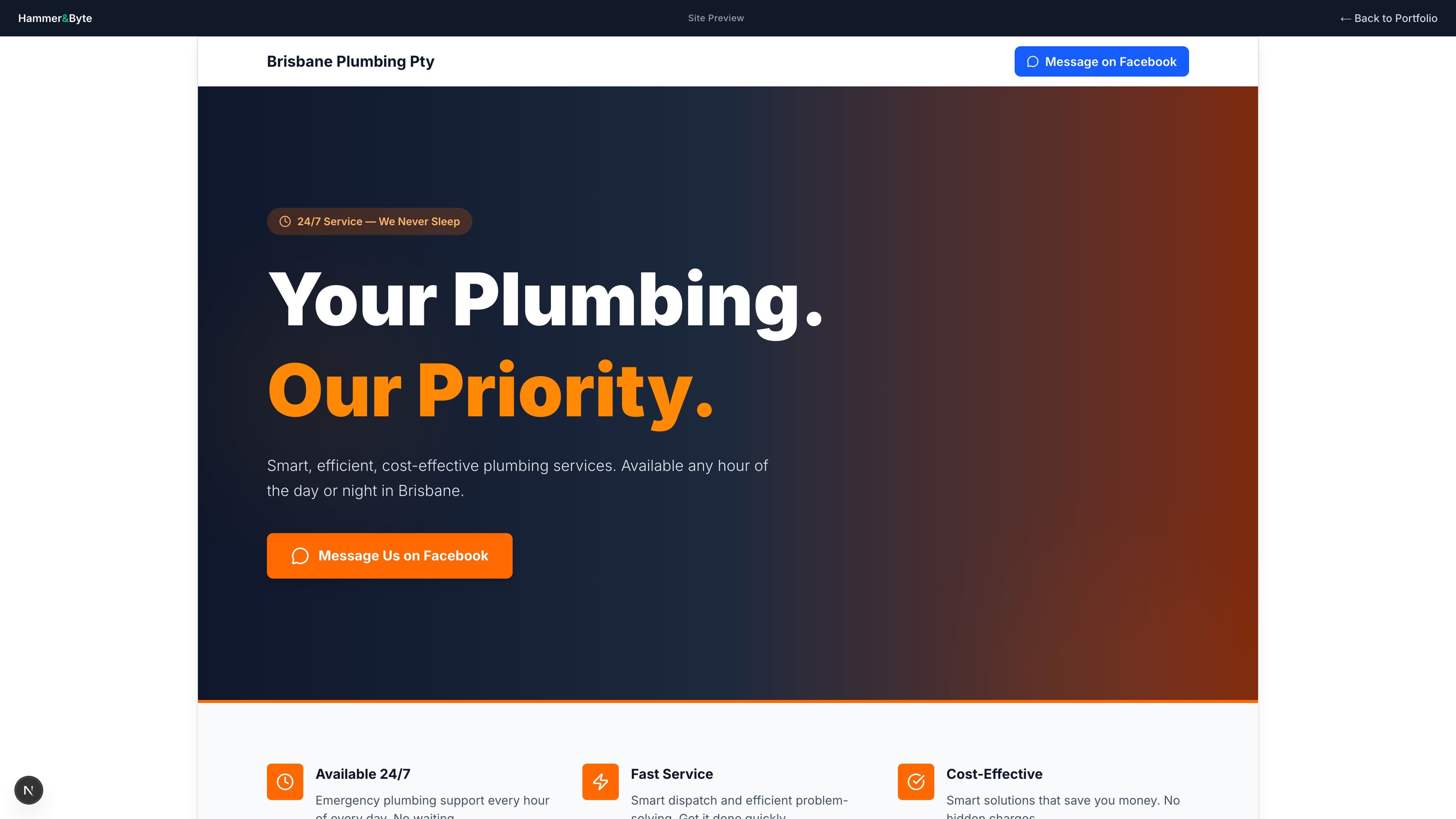 Brisbane Plumbing Pty Ltd website preview